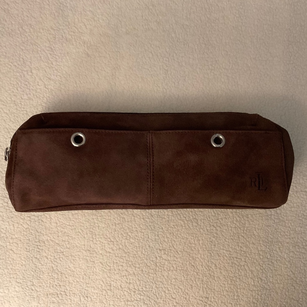 Lauren Ralph Lauren suede looking clutch